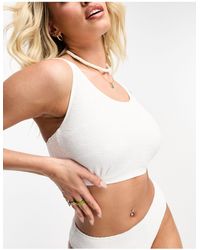 Ivory Rose - Fuller Bust Crinkle Crop Bikini Top - Lyst