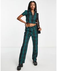 Collusion - Pantalon ajusté d'ensemble à enfiler avec motif à carreaux - foncé - Lyst