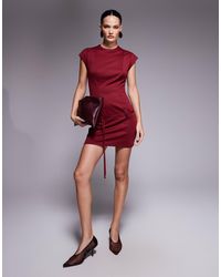 ASOS - Cap Sleeve Belted Mini Dress - Lyst