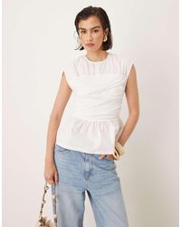 ASOS - Mix Bandage Top With Ruching Detail - Lyst