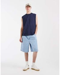 ASOS - Loose Denim Jorts - Lyst