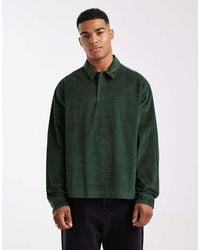 ASOS - Boxy Oversized Cord Rugby Shirt - Lyst
