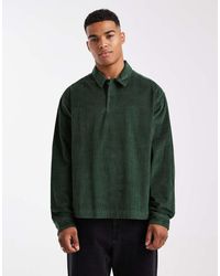 ASOS - Boxy Oversized Cord Rugby Shirt - Lyst