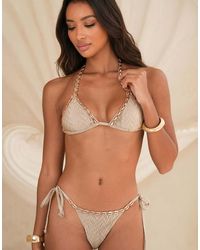 Moda Minx - X Alejandra Vidal Shell Trim Tieside Bikini Bottom - Lyst