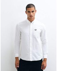 Fred Perry - Camisa Oxford Blanca De - Lyst
