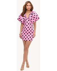 Loavies - Never Look Back Dress With Puff Sleeves And Polka Dots - Lyst