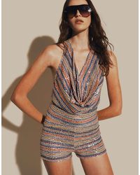 Motel - Sera Sequin Shorts - Lyst
