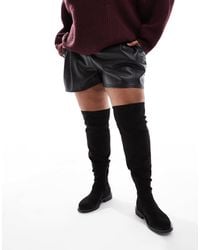 ASOS - Curve – kaylee – flache, elegante overknee-stiefel - Lyst