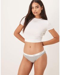 Calvin Klein - – bikinihose aus gerippter baumwolle - Lyst