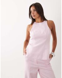 Forever New - Elegante Mouwloze Top Van Linnenmix Met Ronde Hals - Lyst