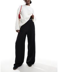 Vila - High Waisted Dad Pants With Waistband Detail - Lyst