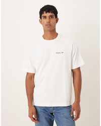 Abercrombie & Fitch - Camiseta Blanca De Manga Corta Con Logo En El Pecho Premium De - Lyst