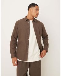 SELECTED - 100% Cotton Oversized Boxy Brushed Shirt - Lyst