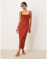 blush floral midi dress Iris A-Line Midi Dress in Blush Floral