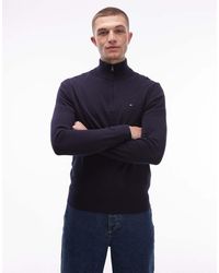 Tommy Hilfiger - Essential Cotton Half Zip Jumper - Lyst