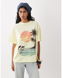 ASOS - Oversized Boxy T-shirt With Airbrushed Holiday Graphic - Lyst