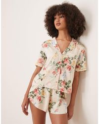 Abercrombie & Fitch - Short Sleeve Button Up Pyjama Shirt - Lyst