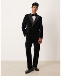 ASOS - Straight Leg Tuxedo Suit Pants - Lyst