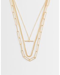 Accessorize - Collier à 3 rangs délicat avec barre en t - Lyst