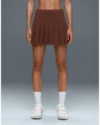 Oysho - Short Pleated Piqué Skirt - Lyst