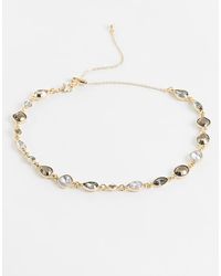Reclaimed Vintage - Unisex Rhinestone Choker Chain Necklace - Lyst