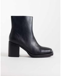 ASOS - Heeled Chelsea Boots With Angled Toe - Lyst
