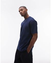 TOPMAN - T-shirt oversize à texture gaufrée - Lyst