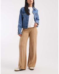 ASOS - Pluizige Gebreide Geribbelde Broek - Lyst