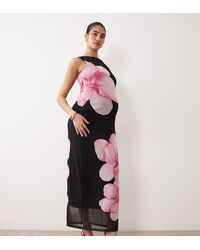 Mama.licious - Mamalicious Maternity Sleeveless Mesh Midi Dress - Lyst