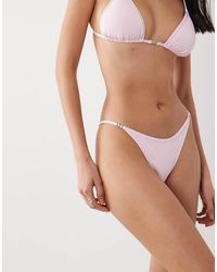 Mango - Bikini Bottoms With Gold Accents - Lyst