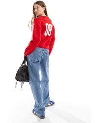 Cotton On - Cotton On Knit V Neck Polo Sweater With Back Graphic - Lyst