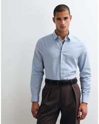 ASOS - – regulär geschnittenes, elegantes hemd aus leinenmix - Lyst