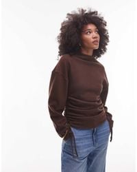 ASOS - Supersoft Batwing Sleeve Top With Grown On Neck - Lyst