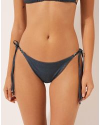Calzedonia - Glowing Python Tie Side Bikini Bottoms - Lyst
