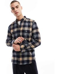 French Connection - French Connection Long Sleeve Check Flannel Shirt - Lyst