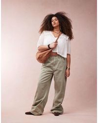 ASOS - Asos Design Curve Wide Leg Dad Jeans - Lyst