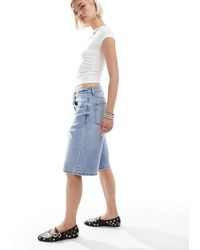 Glamorous - Longline Denim Shorts - Lyst