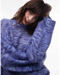 ARKET - Jersey Azul Holgado De Mezcla De Lana Y Lana De Alpaca Muy Suave De Hilos Mezclados De - Lyst