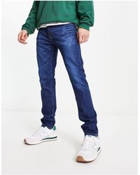 Lee Jeans - Luke - jeans affusolati slim lavaggio vintage scuro - Lyst