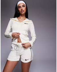 Nike - Velour Zip Through Hoodie - Lyst