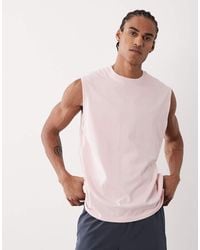 4505 - Icon Cotton Oversized Pump Training Tank With Quick Dry Finish - Lyst