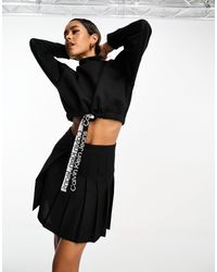 Calvin Klein - Sudadera multicolor con cuello vuelto y cordón ajustable en la cintura - Lyst