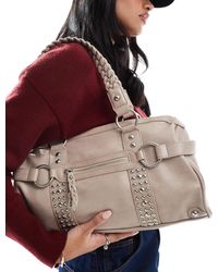 Bershka - City Bag With Stud Detail - Lyst