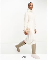 Vero Moda - Roll Neck Knitted Maxi Dress - Lyst