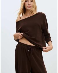 Stradivarius - – weiches, schulterfreies sweatshirt - Lyst