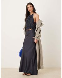 Nia - Ravello Co-Ord Satin Midaxi Skirt - Lyst