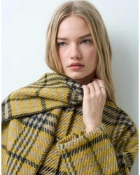 Vila - Short Textured Tweed Jacket With Detachable Scarf - Lyst