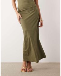 ASOS - Linen Look Bias Maxi Skirt - Lyst