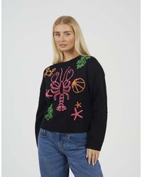 Brave Soul - Sea Life Embroidered Jumper - Lyst