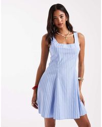 New Look - Stripe Poplin Mini Dress - Lyst